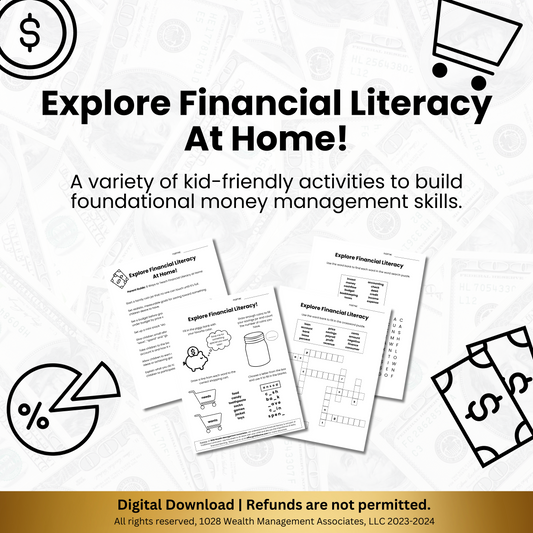 Financial Literacy for Children Activity Sheet Pack of 4